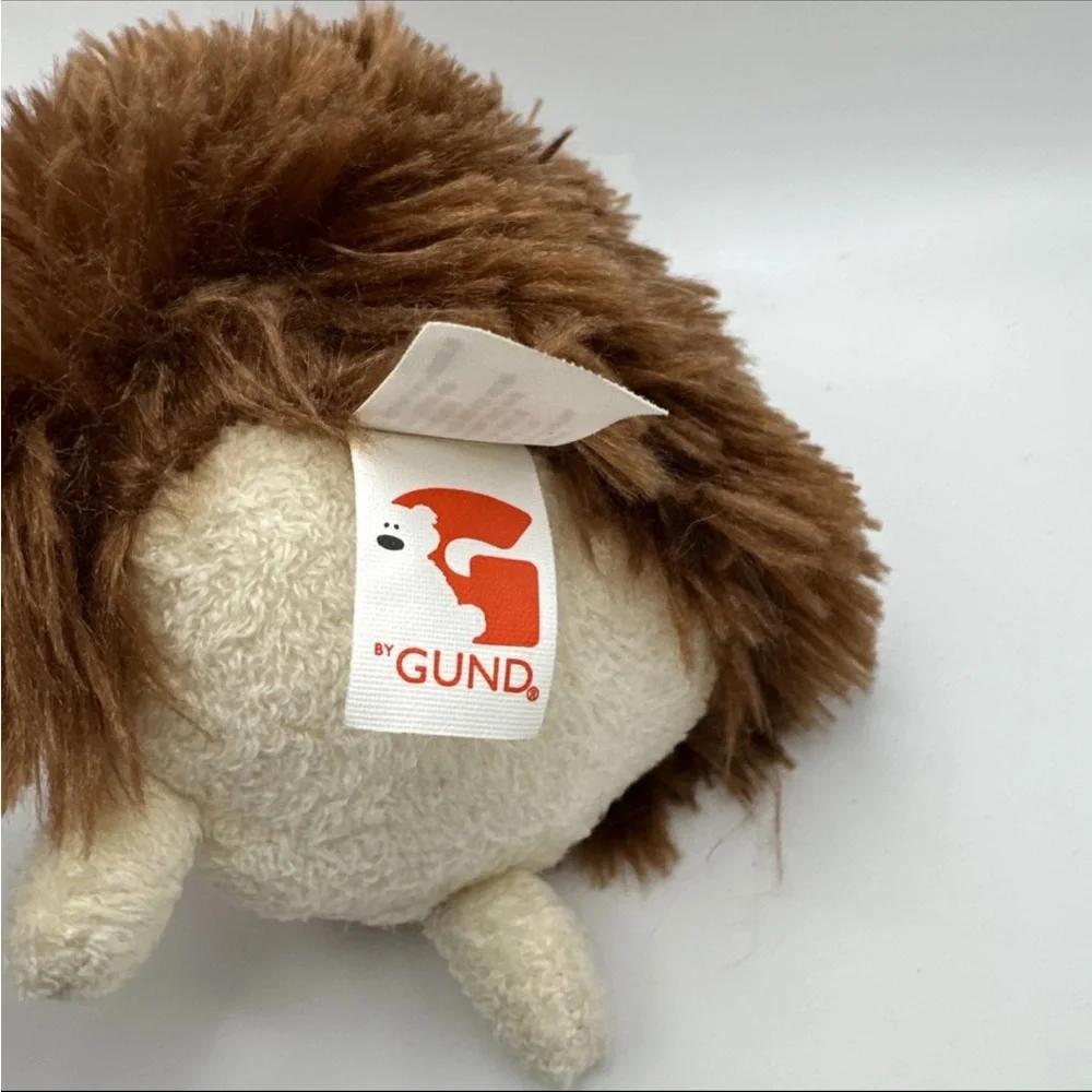 Gund Cream and Brown Hedgehog Plush Toy
